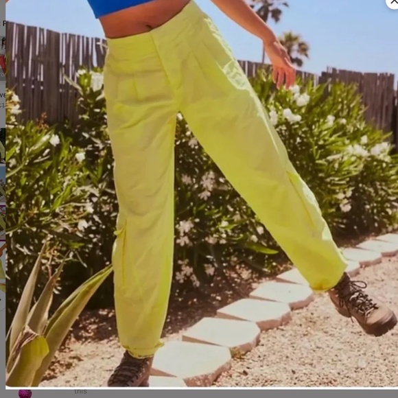 Free People Movement Mesmerize Me Cargo Pants in Afterglow sz medium NWOT - Picture 3 of 7